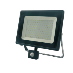 Āra prožektors LED 100W 8500lm IP65 ar kustības sensoru