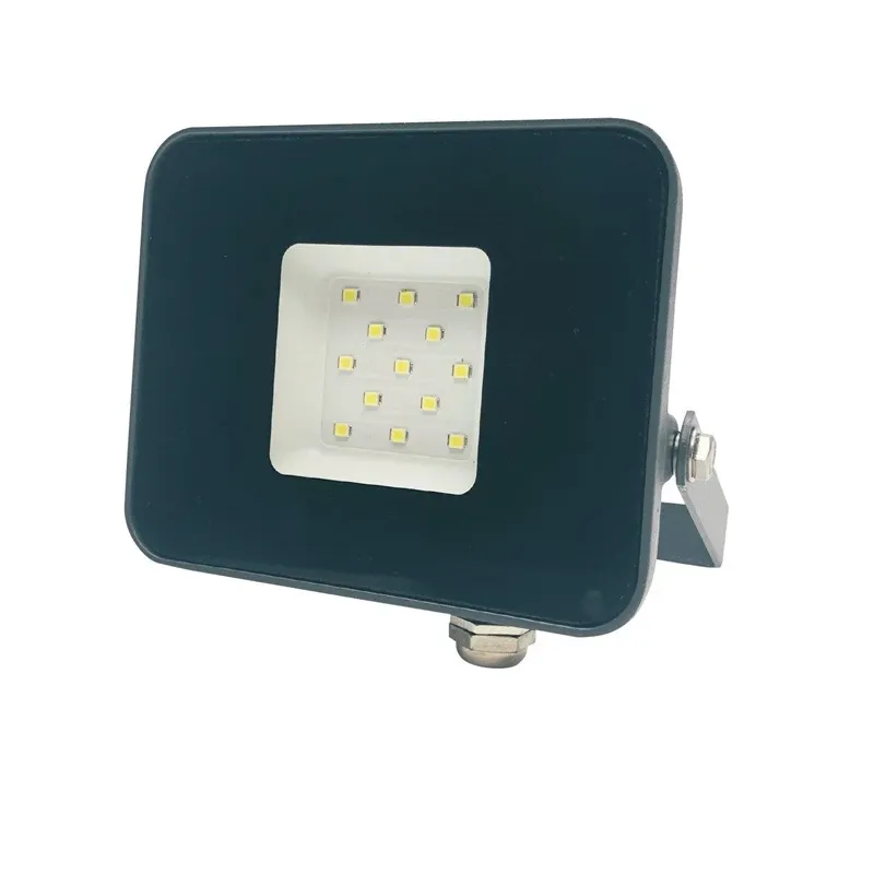 Prožektors bez kustības sensora, stiprināms pie sienas Standart E024EI E024EI, 10 W, 800 lm, 4000 °K, IP65, pelēka krās.