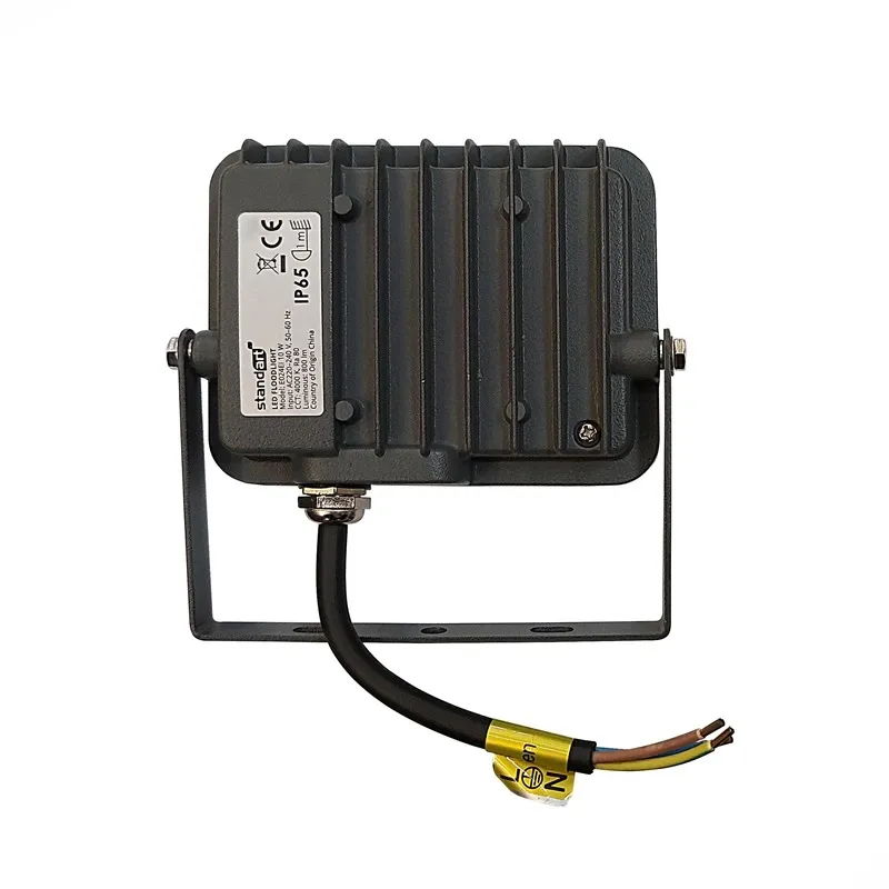Prožektor ilma liikumisandurita, seinakinnitus Standart E024EI E024EI, 10 W, 800 lm, 4000 °K, IP65, hall v.