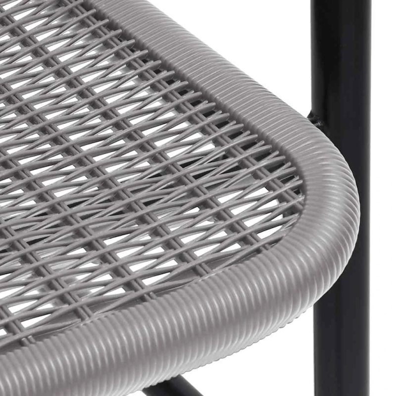 vidaXL 9-daļīgs virtuves mēbeļu komplekts ar matračiem, PE rotangpalma