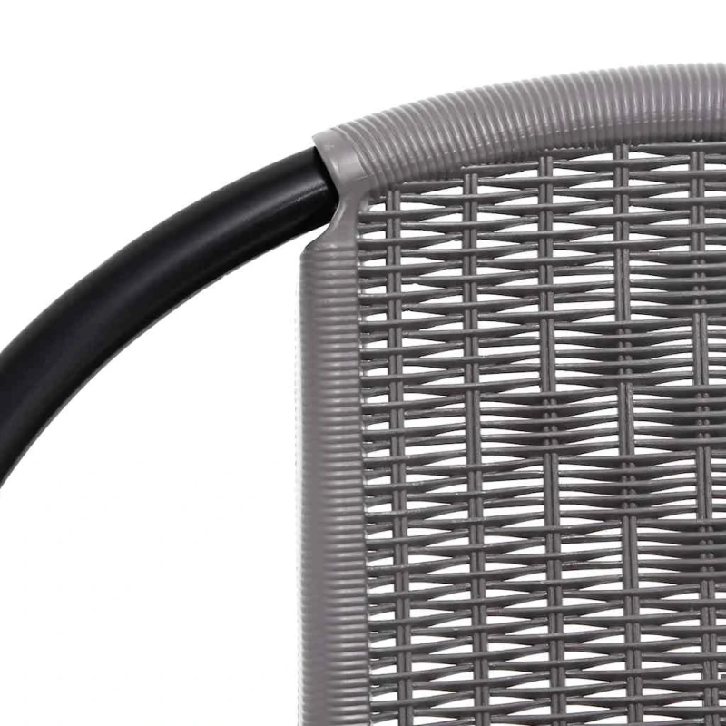 vidaXL 9-daļīgs virtuves mēbeļu komplekts ar matračiem, PE rotangpalma