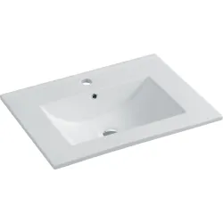 Умывальник для ванной комнаты Domoletti ACB7607, керамика, 71.1 см x 46 см x 10 см, белый цв.