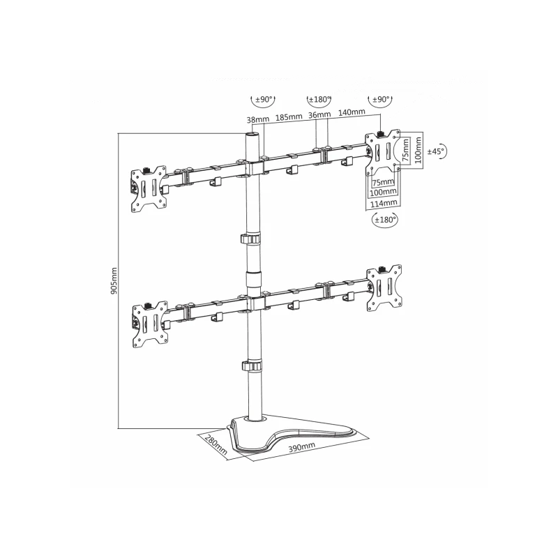 Sbox LCD-F048 ,13-32-4x8kg-100x100,