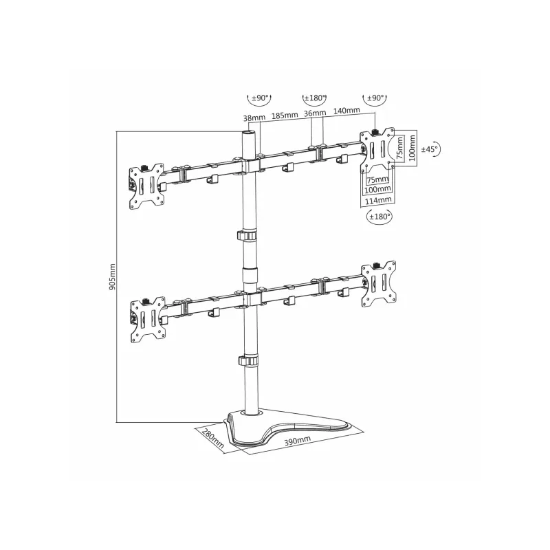 Sbox LCD-F048 ,13-32-4x8kg-100x100,