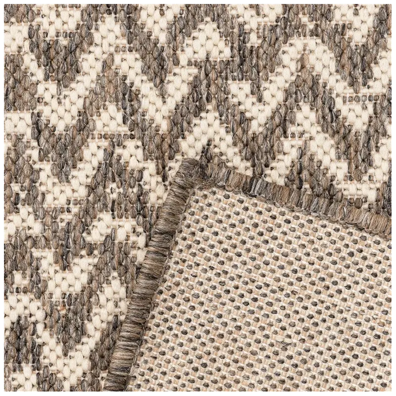 Outdoor terrace rug Domoletti, gray, 120 cm x 80 cm