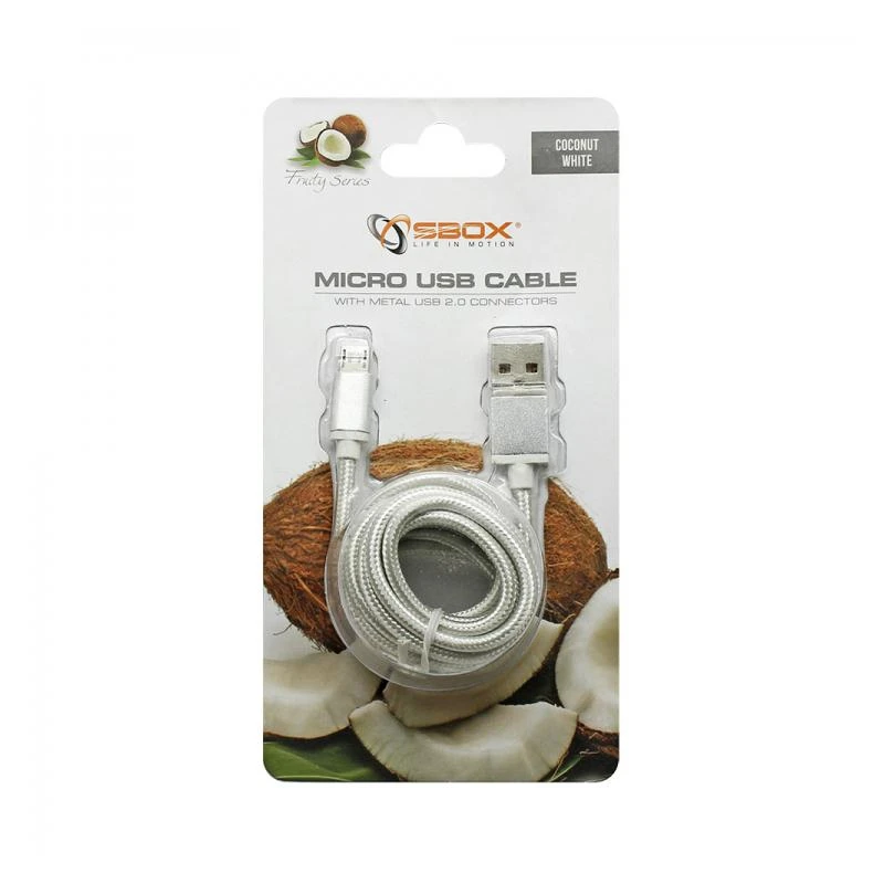 Sbox USB- Micro USB M-M 1.5m USB-10315W white