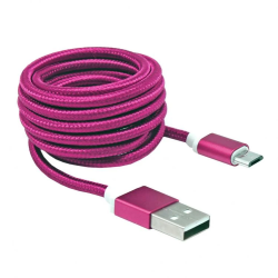 Sbox USB- Micro USB M-M 1.5m USB-10315P Pitaya Pink