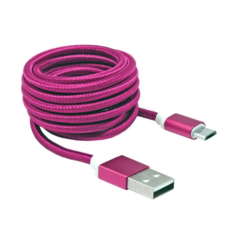 Sbox USB- Micro USB M-M 1.5m USB-10315P Pitaya Pink