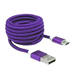 Sbox USB- Micro USB M-M 1m USB-10315U plum purple