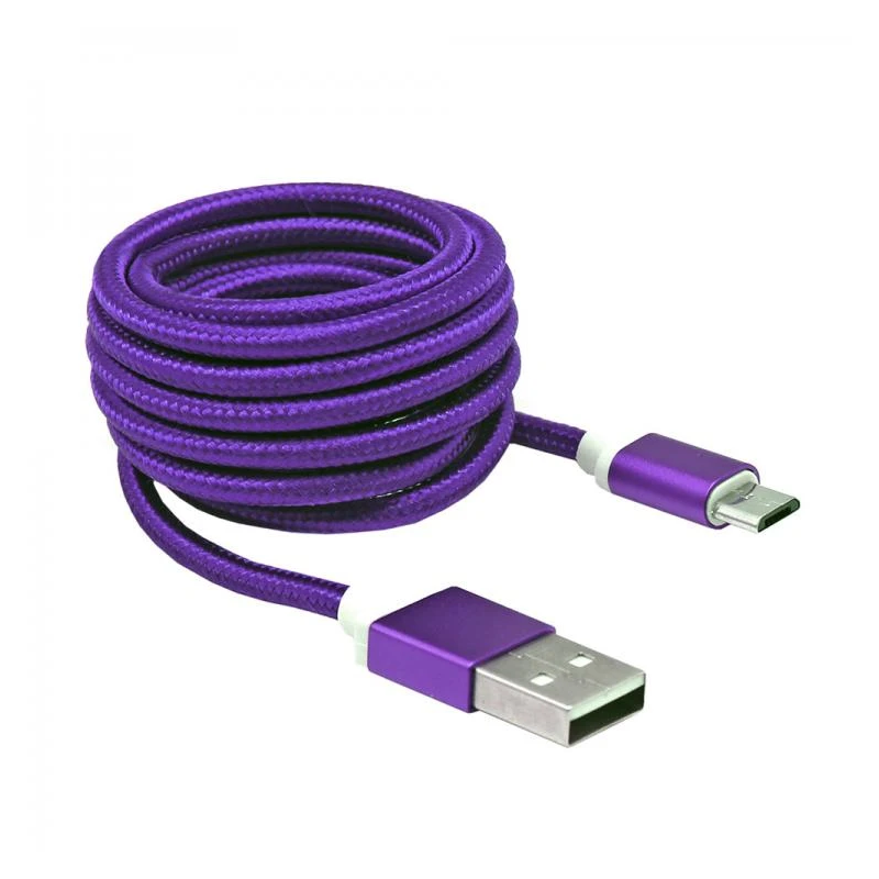 Sbox USB- Micro USB M-M 1m USB-10315U plum purple