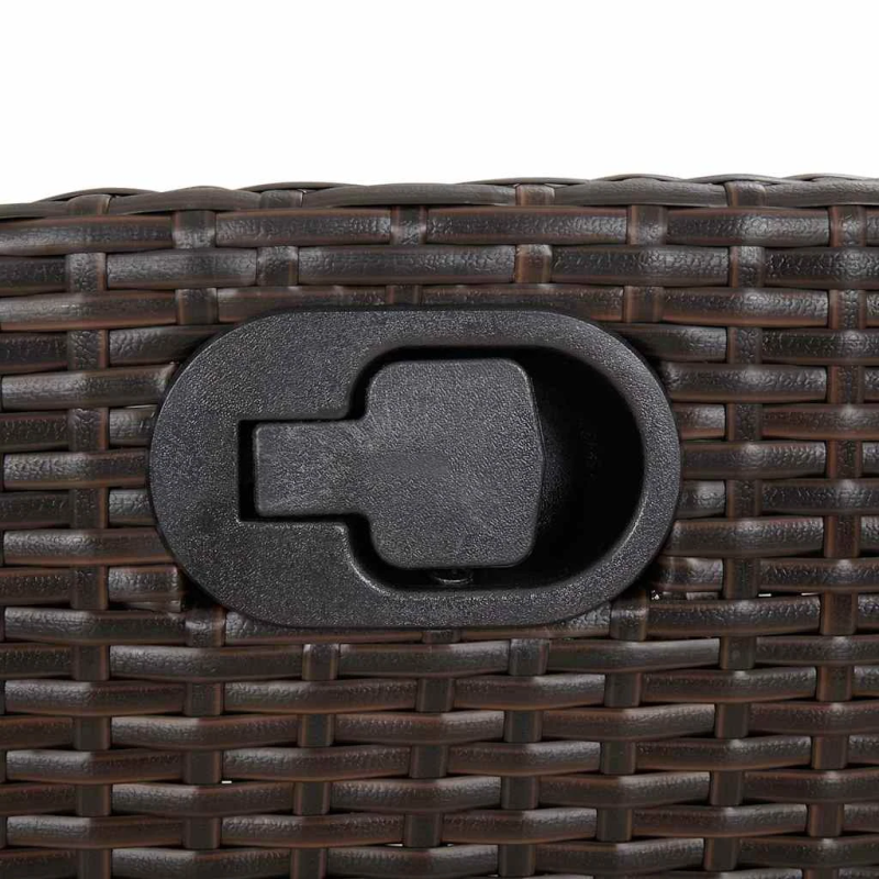 vidaXL 9-daļīgs dārza mēbeļu komplekts, matrači, brūna PE rotangpalma