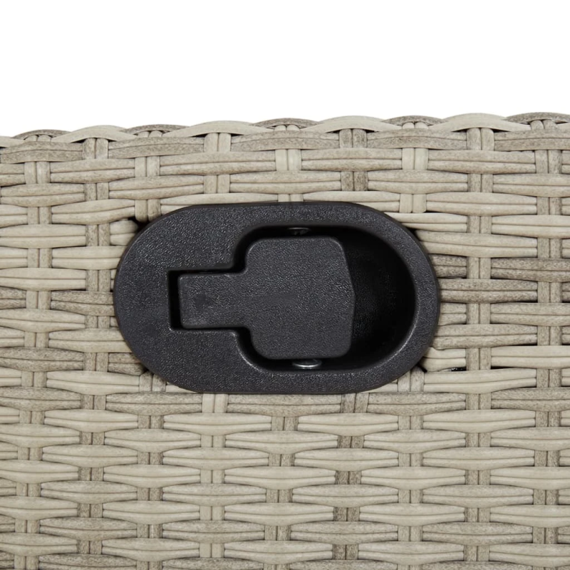 vidaXL 3-daļīgs dārza mēbeļu komplekts, matrači,gaiši pelēka PE pinums