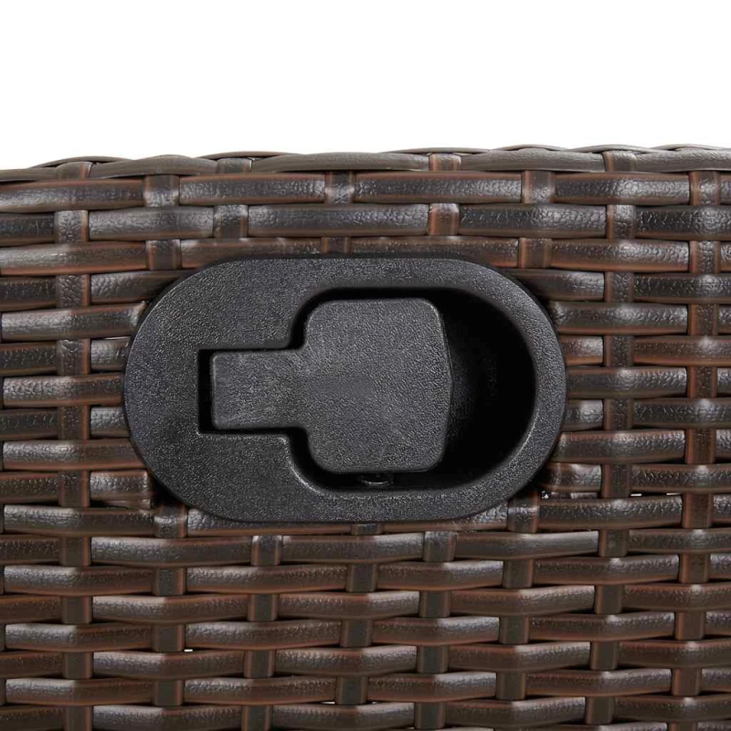 vidaXL 7-daļīgs dārza mēbeļu komplekts, matrači, brūna PE rotangpalma