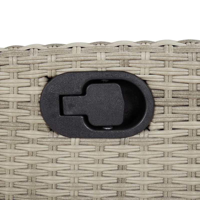 vidaXL 3-daļīgs dārza mēbeļu komplekts, matrači,gaiši pelēka PE pinums