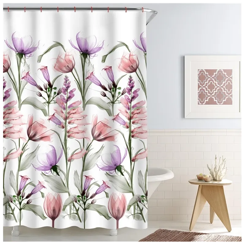 Dušas aizkars Domoletti CY-182492H, daudzkrāsaina, 180 cm x 180 cm