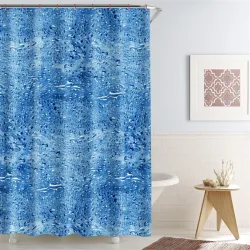 Dušo užuolaida Domoletti CY-182448H, žydra sp., 180 cm x 180 cm