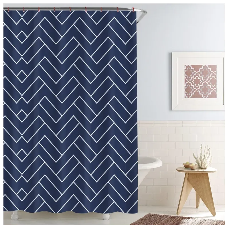 Dušas aizkars Domoletti CY-182576H, zila krās., 180 cm x 180 cm