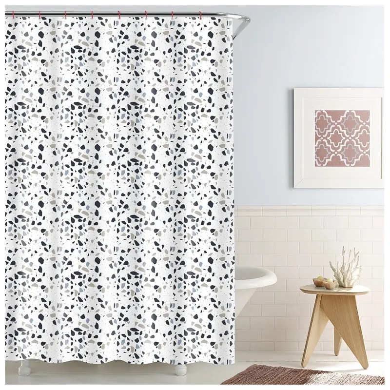 Dušas aizkars Domoletti CY-182445H, balta krās.-daudzkrāsaina, 180 cm x 180 cm