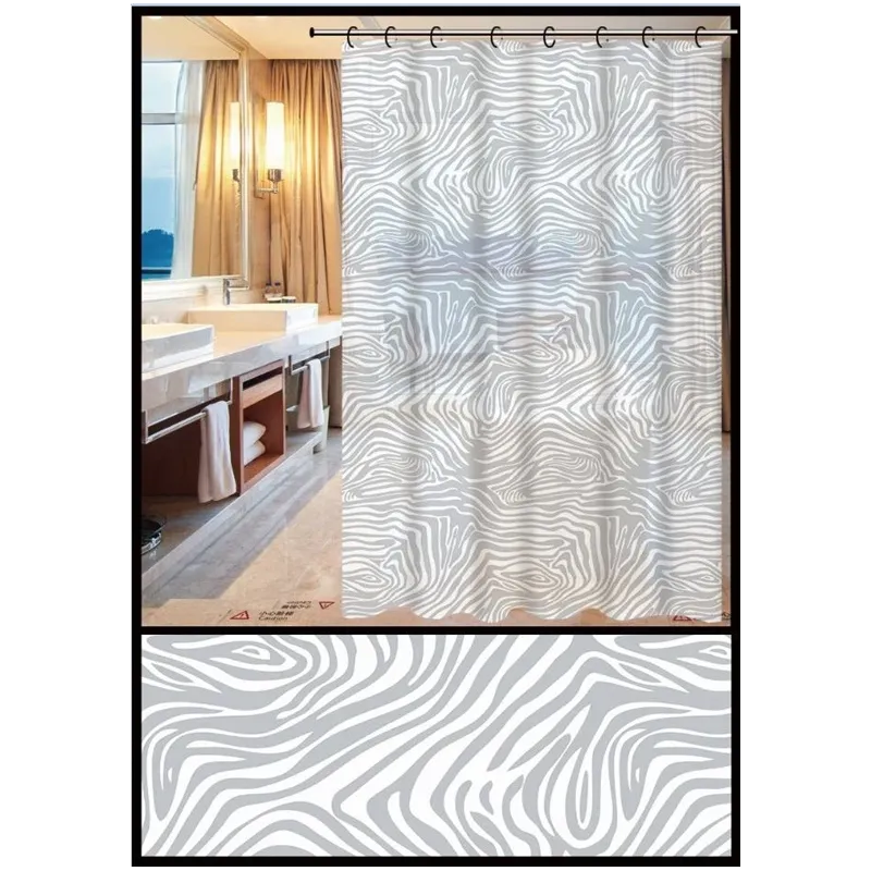 Dušas aizkars Thema Lux ZHY020-2, balta krās.-pelēka krās., 180 cm x 180 cm