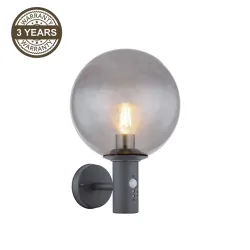 Светильник Domoletti Smoky DH07.071, 15Вт, E27, IP44, aнтрацит