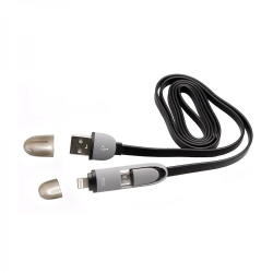 Sbox USB- Micro USB+IPH.5 M-M 1M black 2IN1B