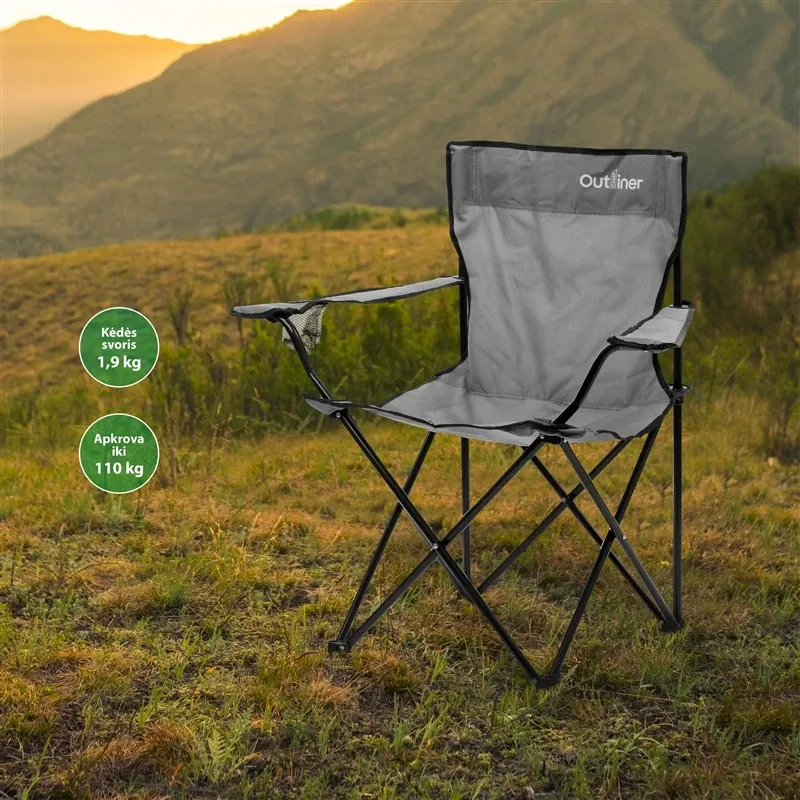 Tūrisma krēsls Outliner YXC-604, pelēka krās.