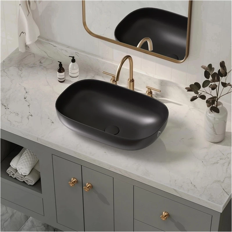 Izlietne 46 cm acb8417a melna mat