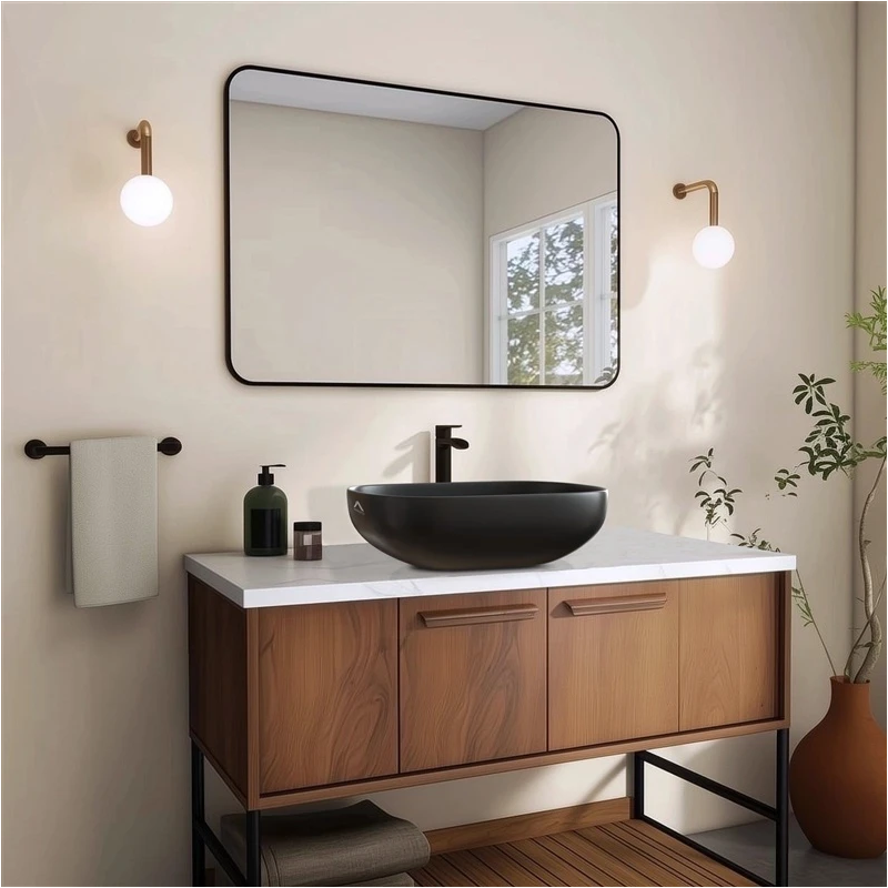 Izlietne 46 cm acb8417a melna mat