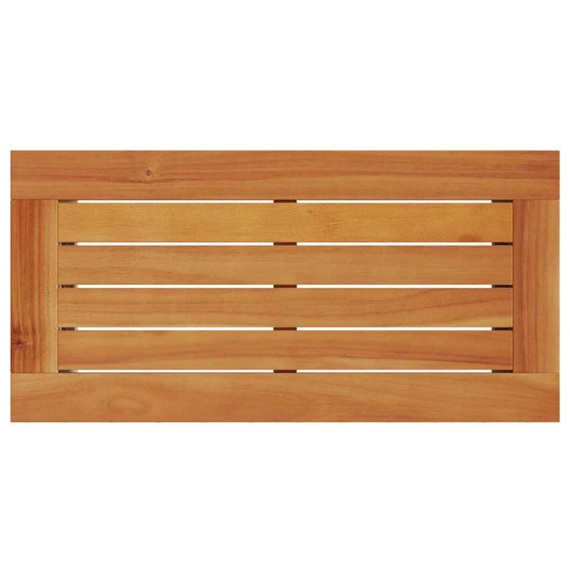 vidaXL dārza galds, koka virsma, pelēks, 58x27,5x55 cm, PE rotangpalma