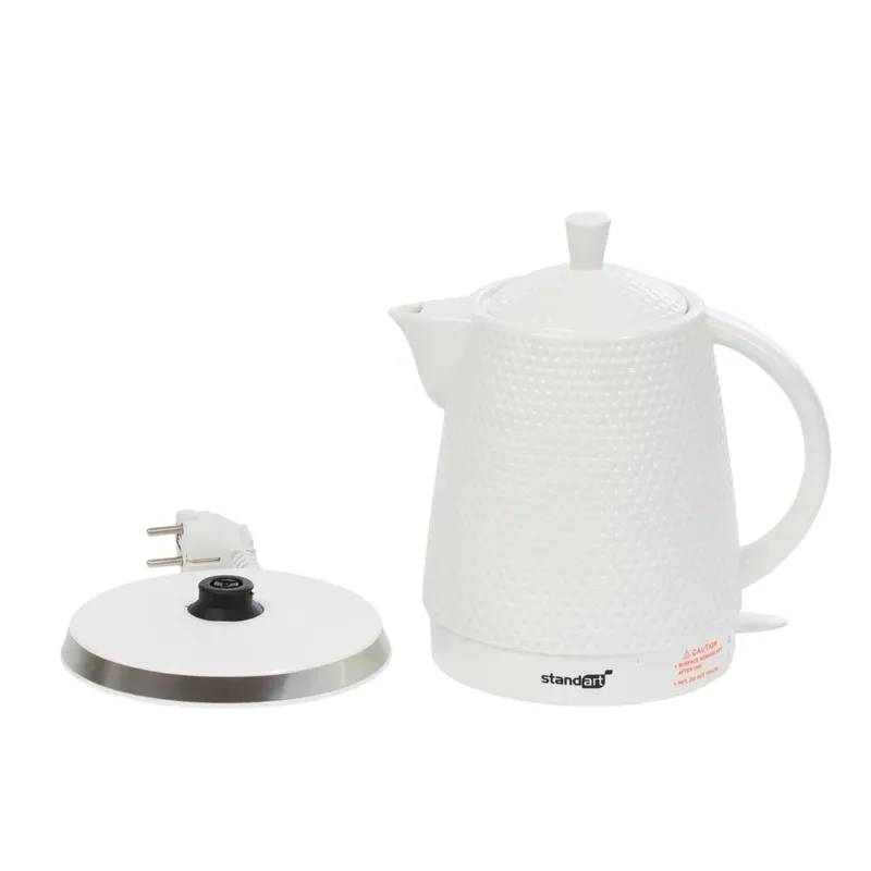 Elektriskā tējkanna Standart LG-CW15-3, 1.5 l, balta krās.