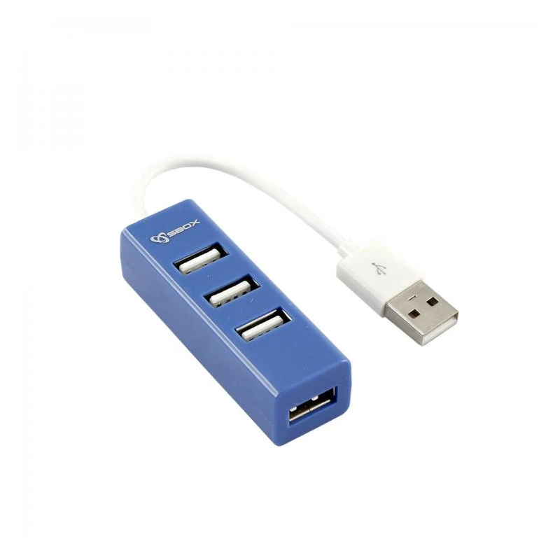 Sbox H-204 USB 4 Ports USB HUB Blueberry Blue