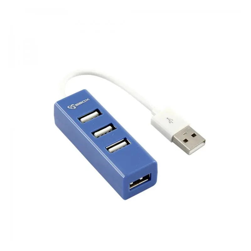 Sbox H-204 USB 4 Ports USB HUB Blueberry Blue