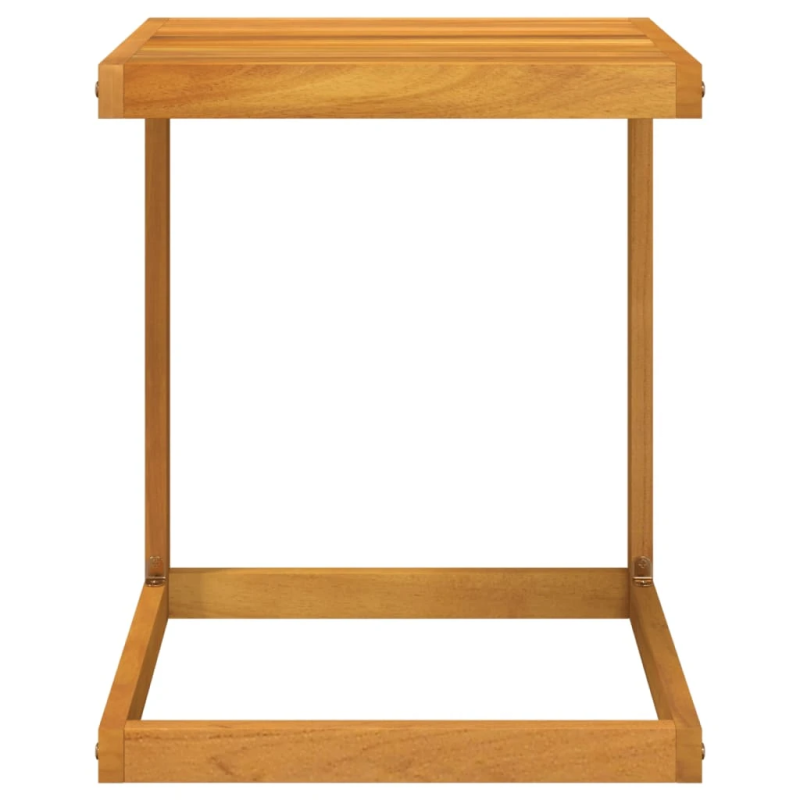 vidaXL kafijas galdiņš, 42x40x50 cm, C-forma, akācijas masīvkoks