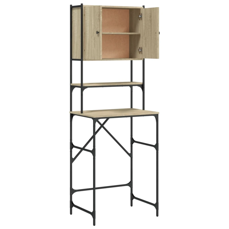 vidaXL veļasmašīnas skapītis, 68x48,5x194 cm, ozolkoka krāsa