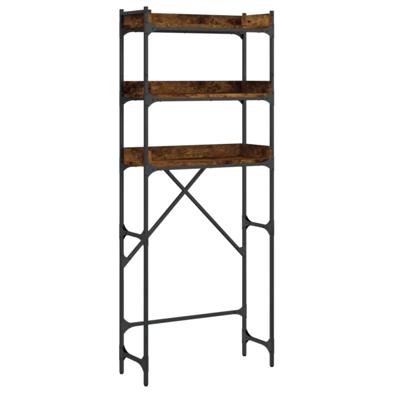 vidaXL veļasmašīnas plaukts, ozolkoka, 67x25x163 cm, inženierijas koks