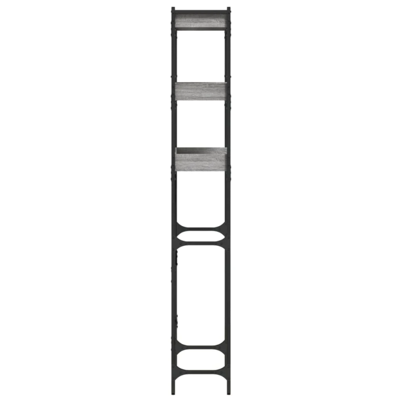 vidaXL veļasmašīnas plaukts, pelēks, 67x25x163 cm, inženierijas koks