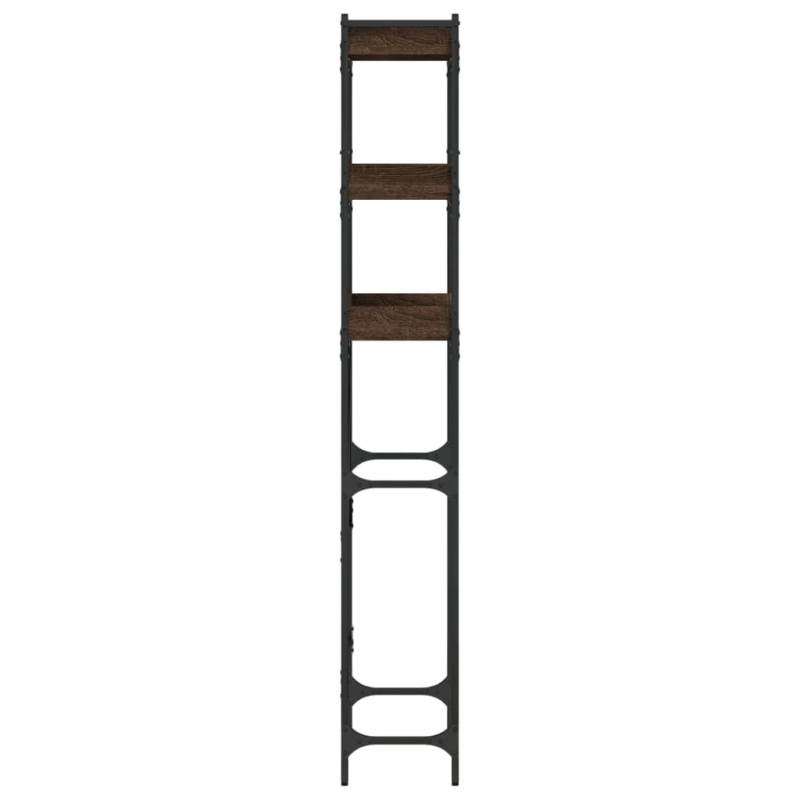 vidaXL veļasmašīnas plaukts, brūns, 67x25x163 cm, inženierijas koks