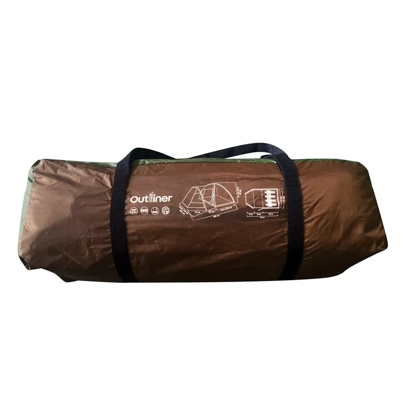 Četrvietīga telts Outliner RD-T23-4, brūna krās.-zaļa krās., 380 cm x 260 cm x 160 cm