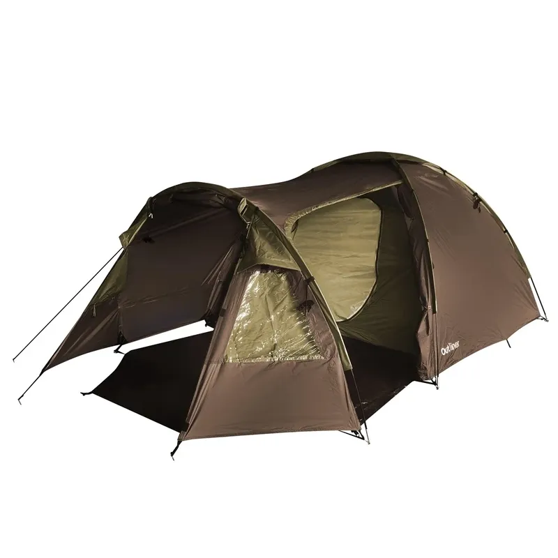 Neljakohaline telk Outliner RD-T23-4, pruun v.-roheline v., 380 cm x 260 cm x 160 cm