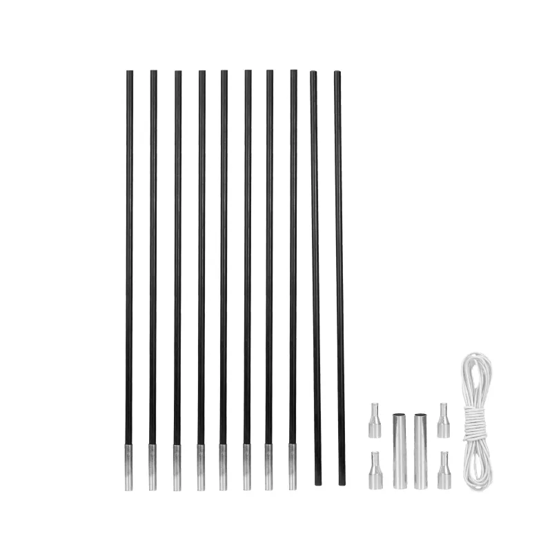 Telts rāmja stieņi Outliner RD-ACC02, melna krās., 60 cm, 10 gab.