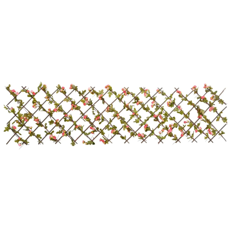 vidaXL mākslīgās efejas špalera, paplašināma, 5 gab., rozā, 180x60 cm