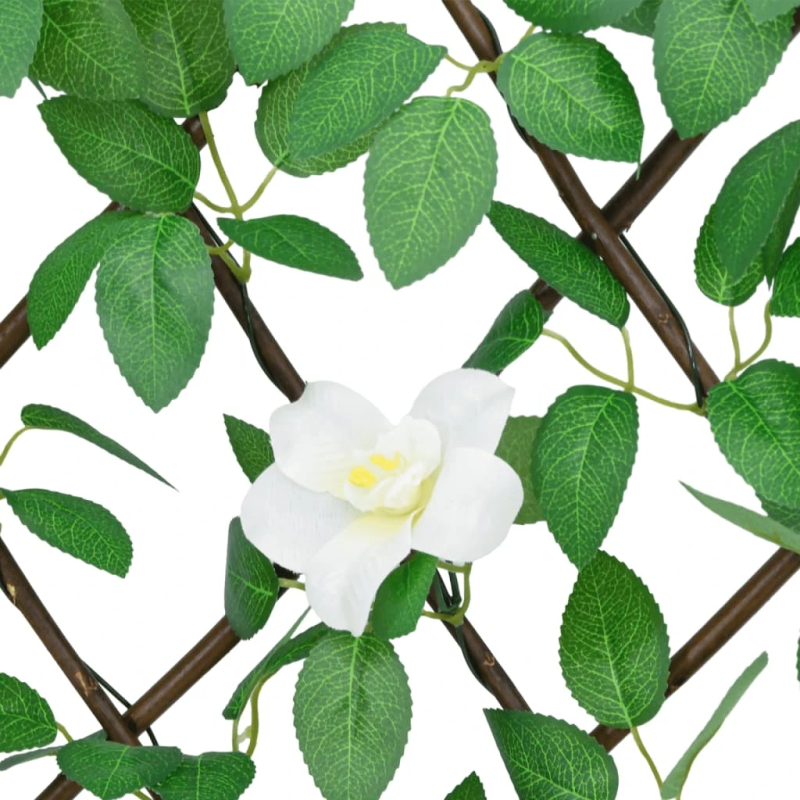 vidaXL mākslīgās efejas špalera, paplašināma, zaļa, 186x30 cm