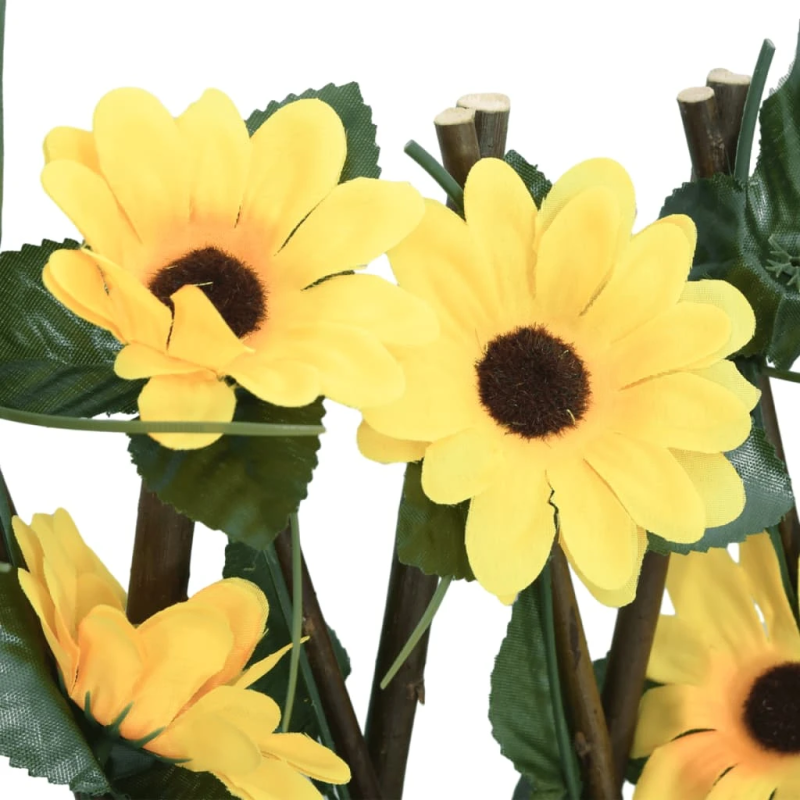 vidaXL mākslīgās efejas špalera, 5 gab., dzeltena, 180x20 cm