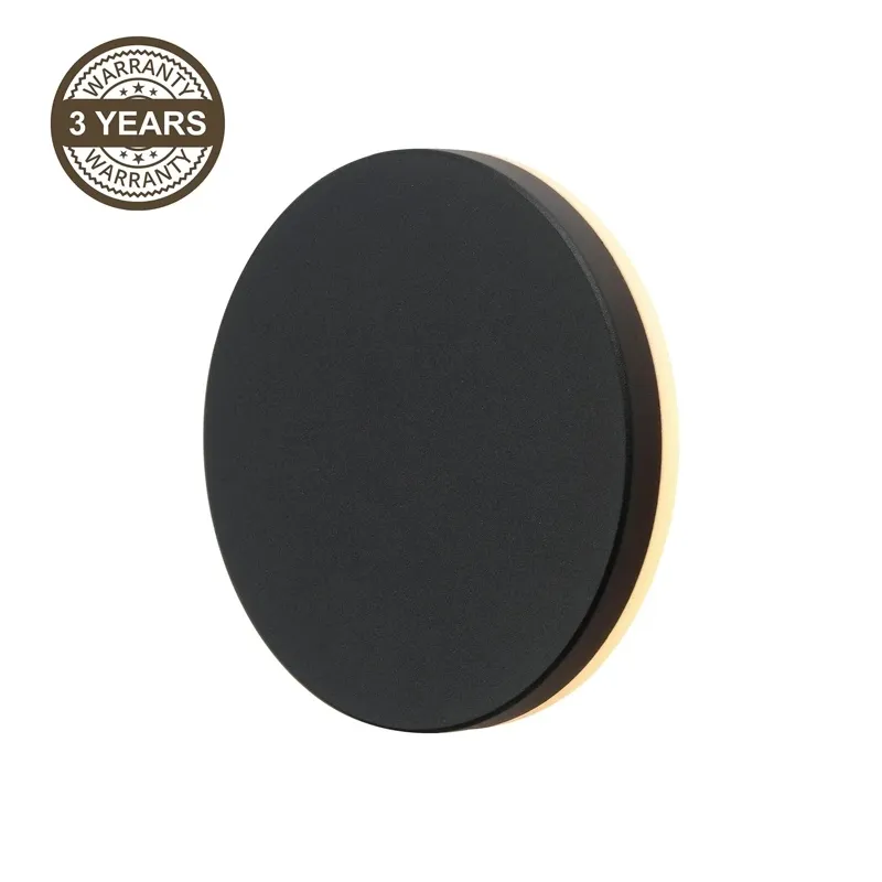 Sieninis lauko šviestuvas Domoletti Circle ELED-853, 9W, LED, IP54, juoda sp., 5 cm x 15 cm