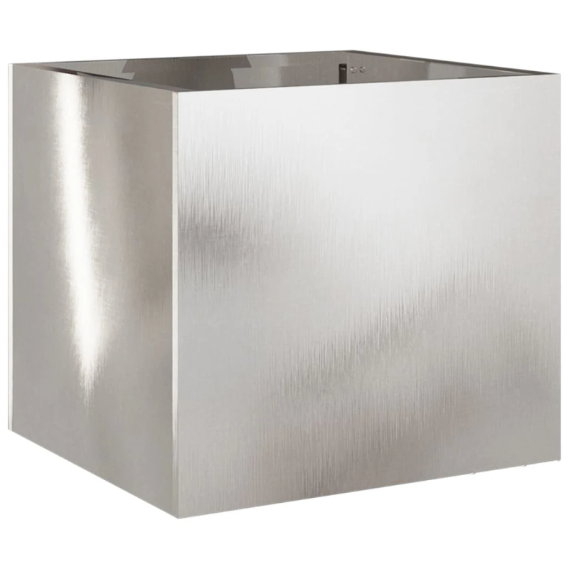 vidaXL puķu kastes, 2 gab., sudrabainas, 32x30x29 cm, tērauds