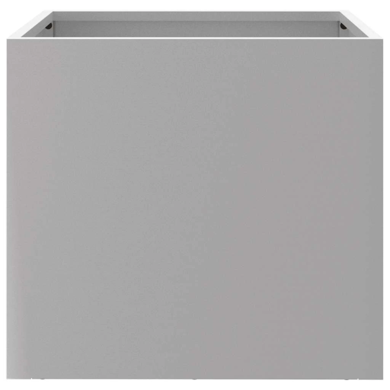 vidaXL puķu kastes, 2 gab., sudrabainas, 32x30x29 cm, cinkots tērauds