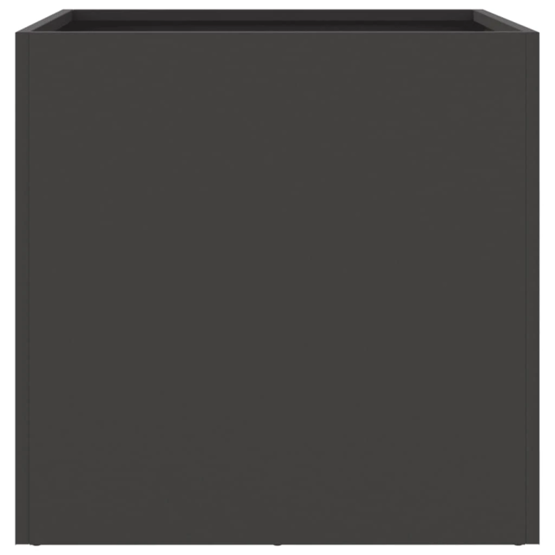 vidaXL puķu kastes, 2 gb., melnas, 42x40x39 cm, tērauds