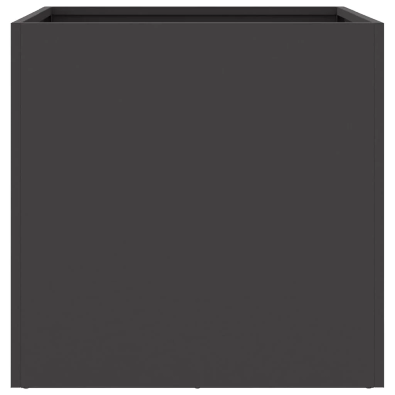 vidaXL puķu kaste, melna, 49x47x46 cm, tērauds