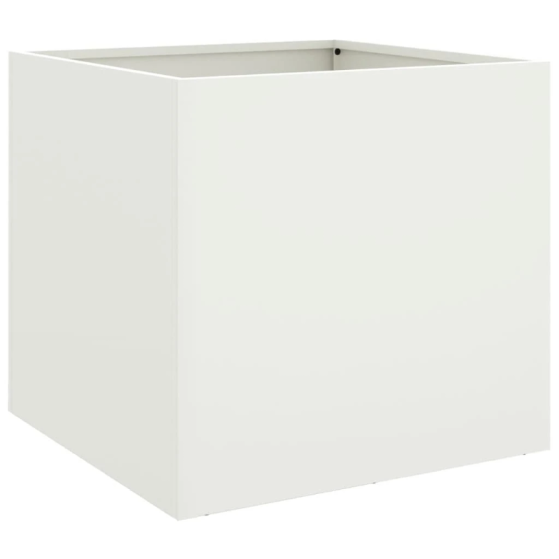 vidaXL puķu kaste, balta, 49x47x46 cm, tērauds