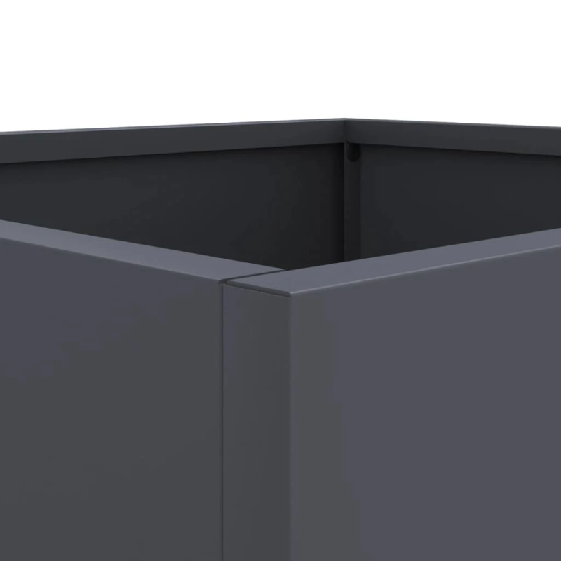 vidaXL puķu kastes, 2 gb., pelēkas, 49x47x46cm, tērauds